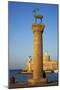 Mandraki Harbour, Rhodes City, Rhodes, Dodecanese, Greek Islands, Greece, Europe-Tuul-Mounted Photographic Print