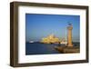 Mandraki Harbour, Rhodes City, Rhodes, Dodecanese, Greek Islands, Greece, Europe-Tuul-Framed Photographic Print