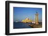 Mandraki Harbour, Rhodes City, Rhodes, Dodecanese, Greek Islands, Greece, Europe-Tuul-Framed Photographic Print