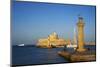 Mandraki Harbour, Rhodes City, Rhodes, Dodecanese, Greek Islands, Greece, Europe-Tuul-Mounted Photographic Print