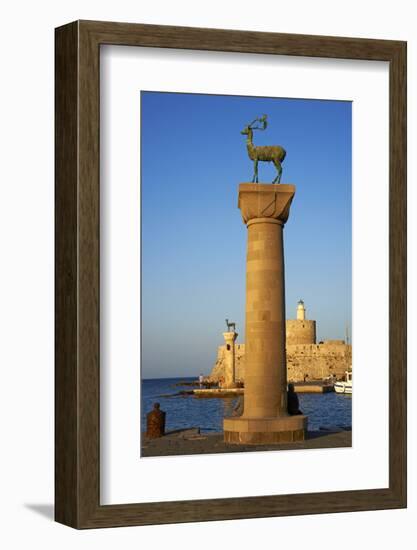 Mandraki Harbour, Rhodes City, Rhodes, Dodecanese, Greek Islands, Greece, Europe-Tuul-Framed Photographic Print