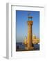 Mandraki Harbour, Rhodes City, Rhodes, Dodecanese, Greek Islands, Greece, Europe-Tuul-Framed Photographic Print