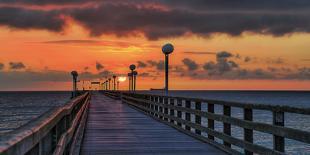 Sea bridge in Binz at sunrise-Mandy Stegen-Photographic Print