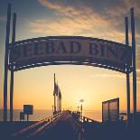 Sunrise in Binz on Rügen, bridge, landing stage-Mandy Stegen-Photographic Print