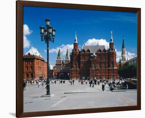 Manege Square and the State Historical Museum, Moscow, Russia-null-Framed Art Print