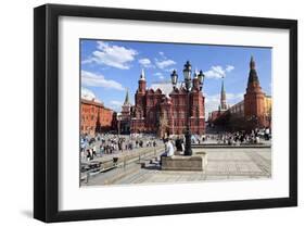 Manege Square with State Historical Museum, Moscow, Russia-null-Framed Art Print