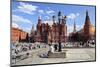 Manege Square with State Historical Museum, Moscow, Russia-null-Mounted Art Print