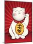 Maneki Neko (Lucky Cat) Art Poster Print-null-Mounted Poster