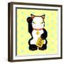 Maneki Neko Lucky Cat-Claire Huntley-Framed Giclee Print