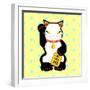 Maneki Neko Lucky Cat-Claire Huntley-Framed Giclee Print