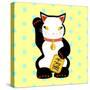 Maneki Neko Lucky Cat-Claire Huntley-Stretched Canvas