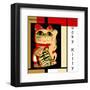 Maneki Neko the Lucky Kitty-erichan-Framed Giclee Print