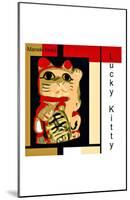 Maneki Neko the Lucky Kitty-erichan-Mounted Giclee Print