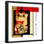 Maneki Neko the Lucky Kitty-erichan-Framed Giclee Print