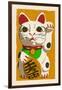 Maneki Neko - Woodblock-Lantern Press-Framed Premium Giclee Print