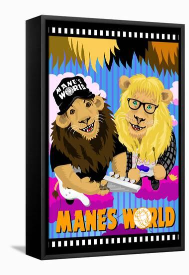 Manes World-null-Framed Stretched Canvas