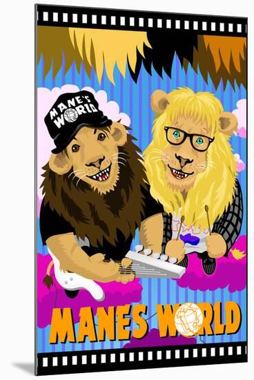 Manes World-null-Mounted Poster