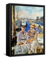 Manet: Boaters, 1874-Edouard Manet-Framed Stretched Canvas