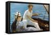 Manet: On A Boat, 1874-Edouard Manet-Framed Stretched Canvas