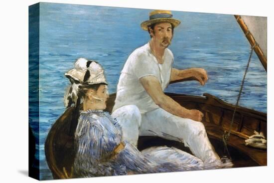 Manet: On A Boat, 1874-Edouard Manet-Stretched Canvas