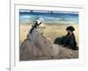 Manet: On The Beach, 1873-Edouard Manet-Framed Giclee Print