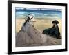 Manet: On The Beach, 1873-Edouard Manet-Framed Giclee Print