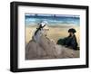 Manet: On The Beach, 1873-Edouard Manet-Framed Giclee Print