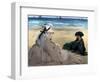 Manet: On The Beach, 1873-Edouard Manet-Framed Giclee Print