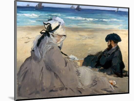 Manet: On The Beach, 1873-Edouard Manet-Mounted Giclee Print