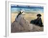 Manet: On The Beach, 1873-Edouard Manet-Framed Giclee Print