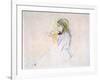 Manet's Daughter Playing the Recorder (Coloured Pencil on Paper)-Berthe Morisot-Framed Giclee Print