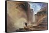 Manfred and the Witch of the Alps, 1837-John Martin-Framed Stretched Canvas