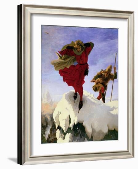 Manfred on the Jungfrau, 1840-61-Ford Madox Brown-Framed Giclee Print