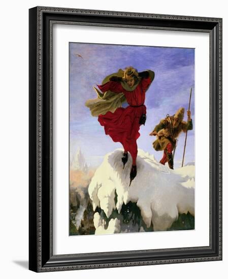 Manfred on the Jungfrau, 1840-61-Ford Madox Brown-Framed Giclee Print