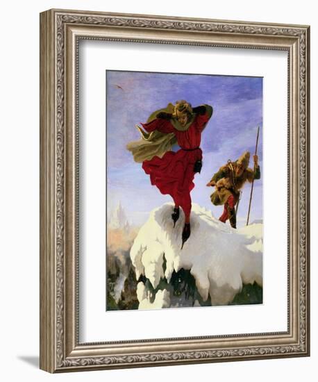 Manfred on the Jungfrau, 1840-61-Ford Madox Brown-Framed Giclee Print