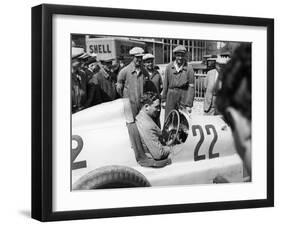 Manfred Von Brauchitsch in a Mercedes-Benz, French Grand Prix, Montlhéry, 1934-null-Framed Premium Photographic Print