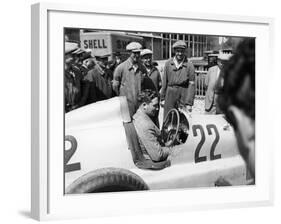 Manfred Von Brauchitsch in a Mercedes-Benz, French Grand Prix, Montlhéry, 1934-null-Framed Photographic Print