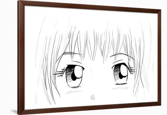 Manga Eyes-yienkeat-Framed Art Print