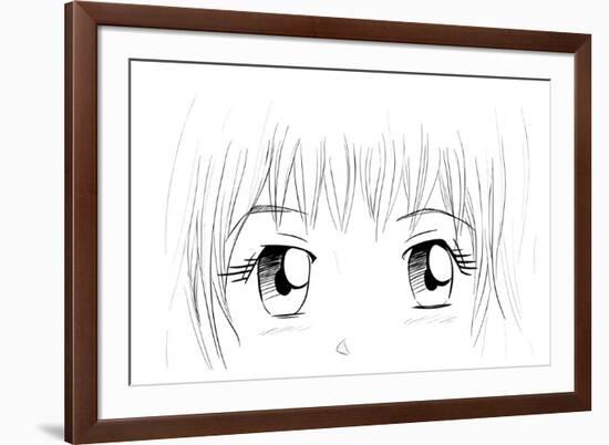 Manga Eyes-yienkeat-Framed Art Print