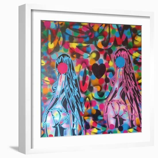 Manga-Abstract Graffiti-Framed Giclee Print