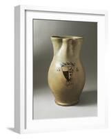 Manganese Decorated Jug with Coat of Arms Flanked by Letter S on Both Sides-null-Framed Giclee Print