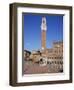 Mangia Tower Above the Piazza Del Campo in Siena, UNESCO World Heritage Site, Tuscany, Italy-Lightfoot Jeremy-Framed Photographic Print