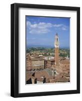 Mangia Tower and Buildings around the Piazza Del Campo in Siena, Tuscany, Italy-Lightfoot Jeremy-Framed Photographic Print