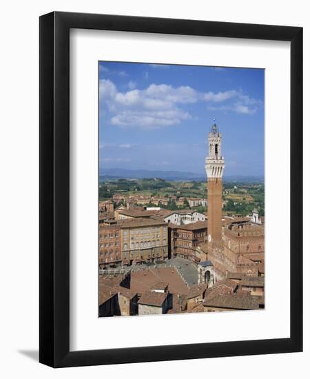 Mangia Tower and Buildings around the Piazza Del Campo in Siena, Tuscany, Italy-Lightfoot Jeremy-Framed Photographic Print