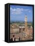 Mangia Tower and Buildings around the Piazza Del Campo in Siena, Tuscany, Italy-Lightfoot Jeremy-Framed Stretched Canvas