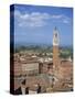 Mangia Tower and Buildings around the Piazza Del Campo in Siena, Tuscany, Italy-Lightfoot Jeremy-Stretched Canvas