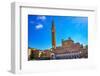 Mangia Tower Piazza del Campo, Tuscany, Siena, Italy.-William Perry-Framed Photographic Print