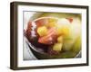 Mango Cream with Strawberries and Icing Sugar-Foodcollection-Framed Photographic Print