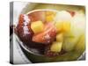 Mango Cream with Strawberries and Icing Sugar-Foodcollection-Stretched Canvas