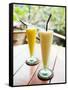 Mango Fruit Juice at Breakfast in a Cafe in Ubud, Bali, Indonesia, Southeast Asia, Asia-Matthew Williams-Ellis-Framed Stretched Canvas